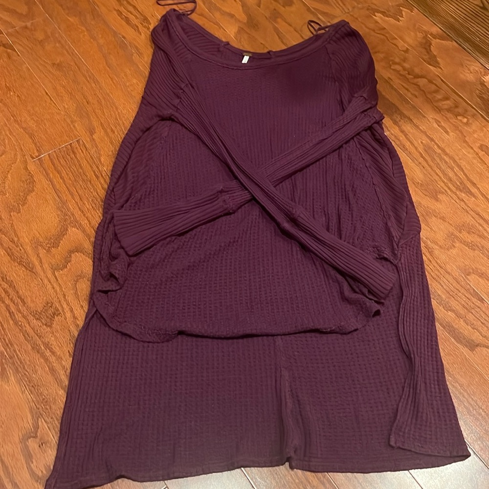 Free people maroon long long sleeve